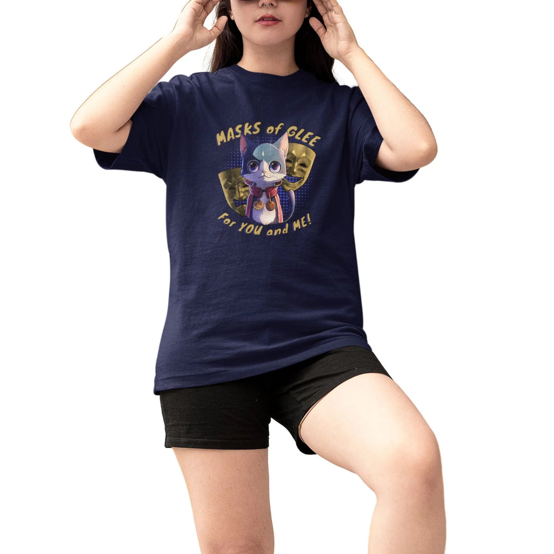 Masks of Glee Janus Cat Unisex Tee