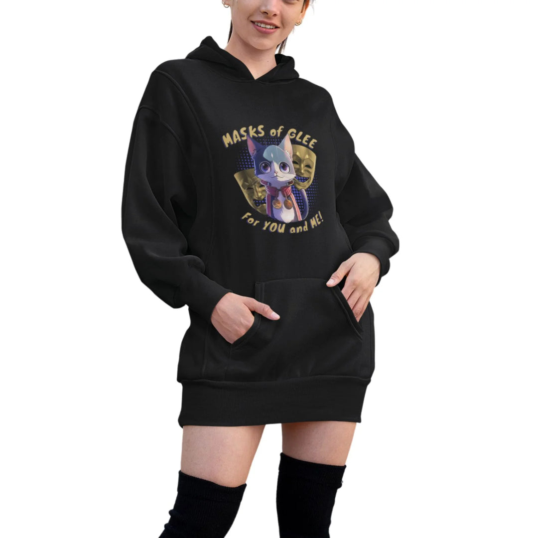 Masks of Glee Janus Cat Unisex Hoodie girl