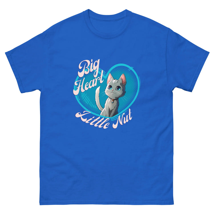 Big Heart, Little Nut Cat Unisex Tee royal blue