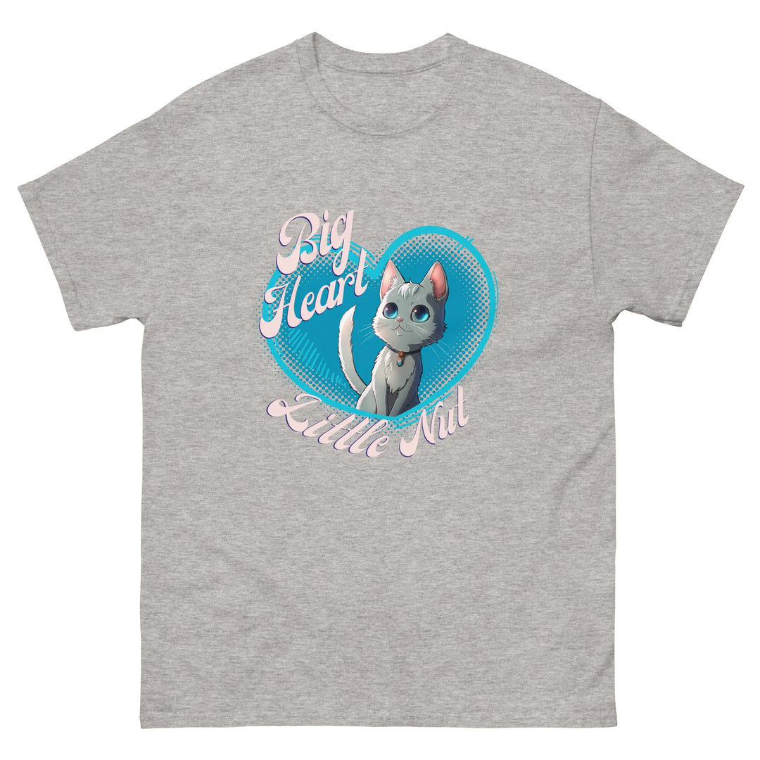 Big Heart, Little Nut Cat Unisex Tee grey