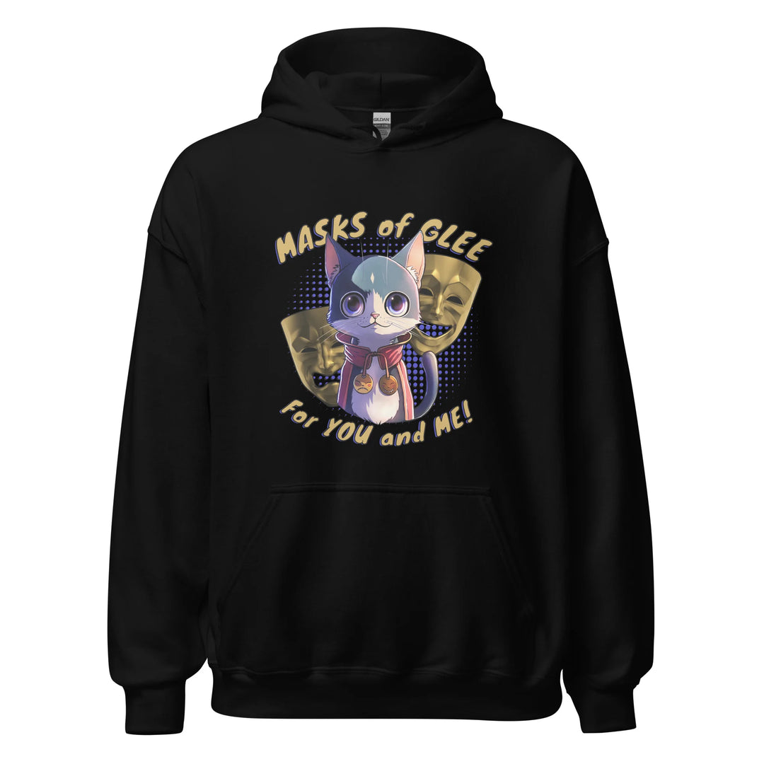 Masks of Glee Janus Cat Unisex Hoodie black