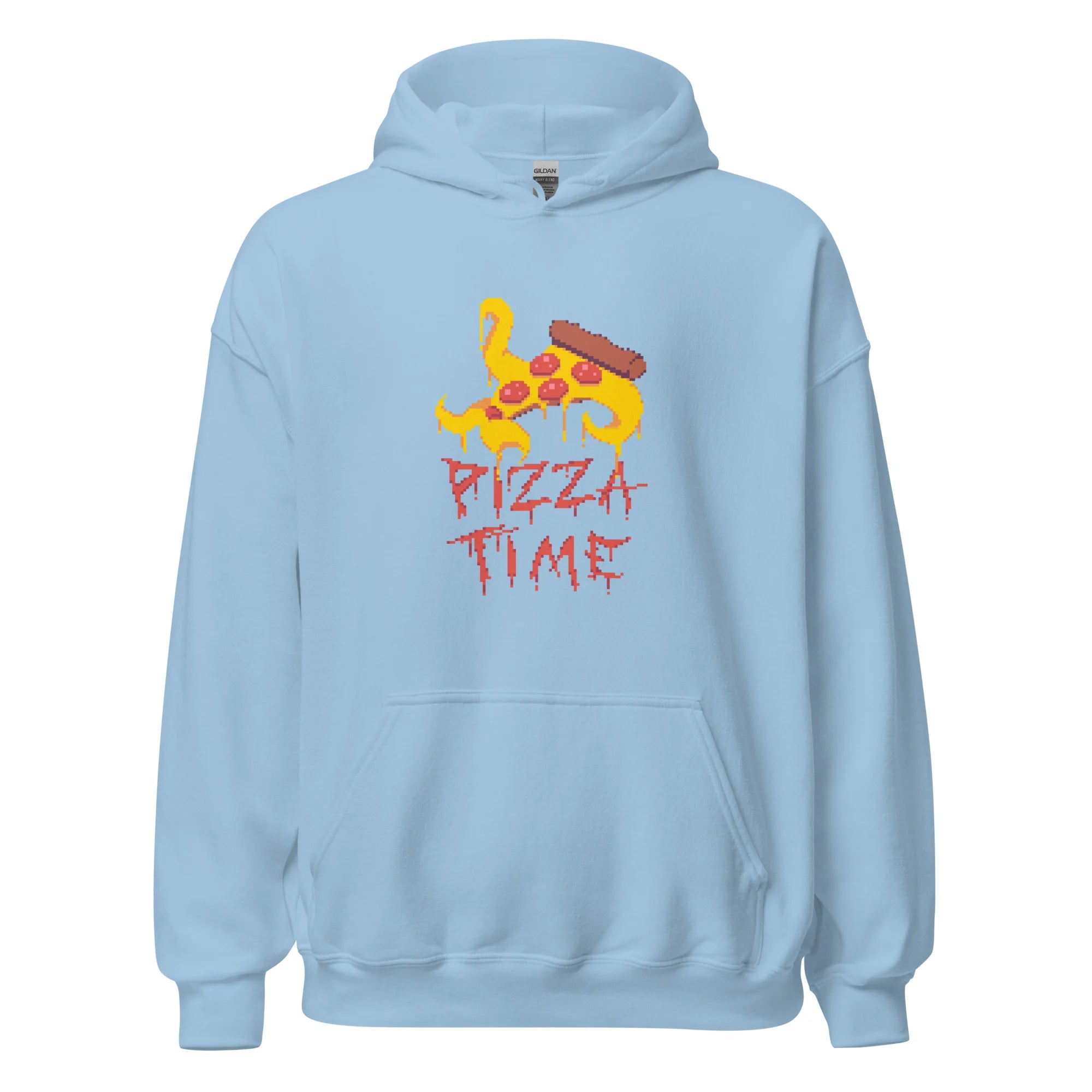 Pizza Time Lovecraft Unisex Hoodie light blue