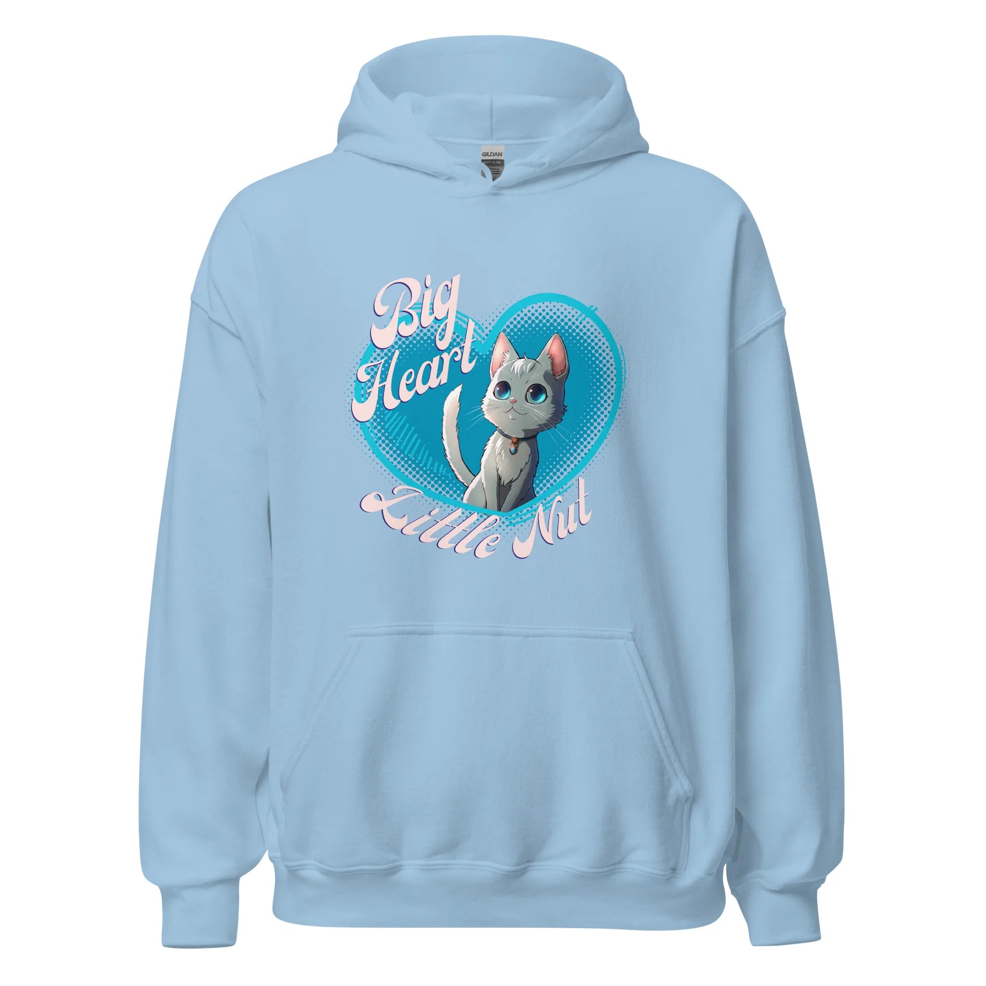 Big Heart, Little Nut Cat Unisex Hoodie blue