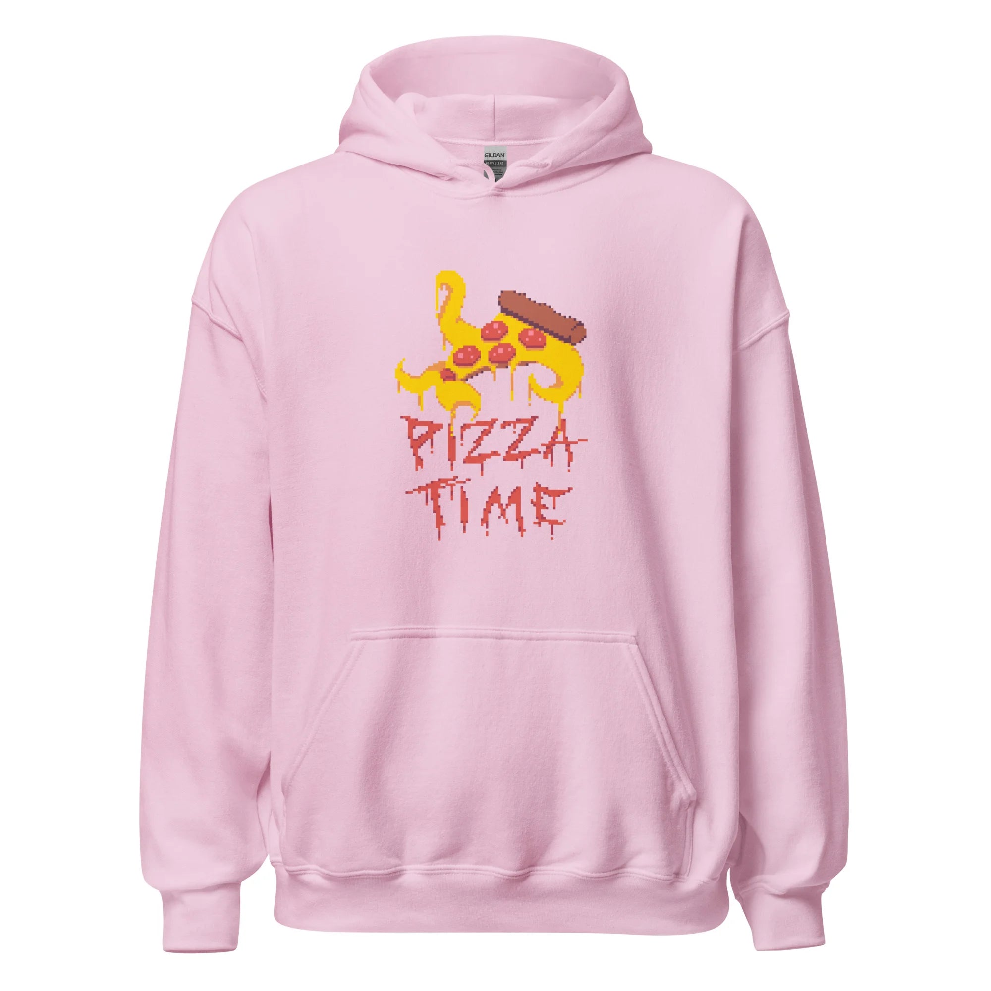 Pizza Time Lovecraft Unisex Hoodie light pink