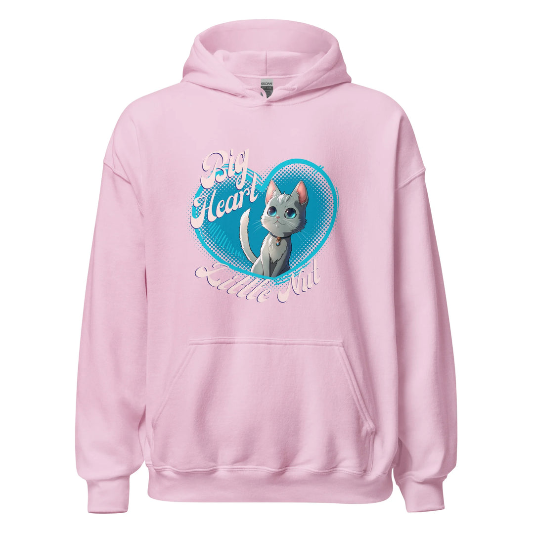 Big Heart, Little Nut Cat Unisex Hoodie pink