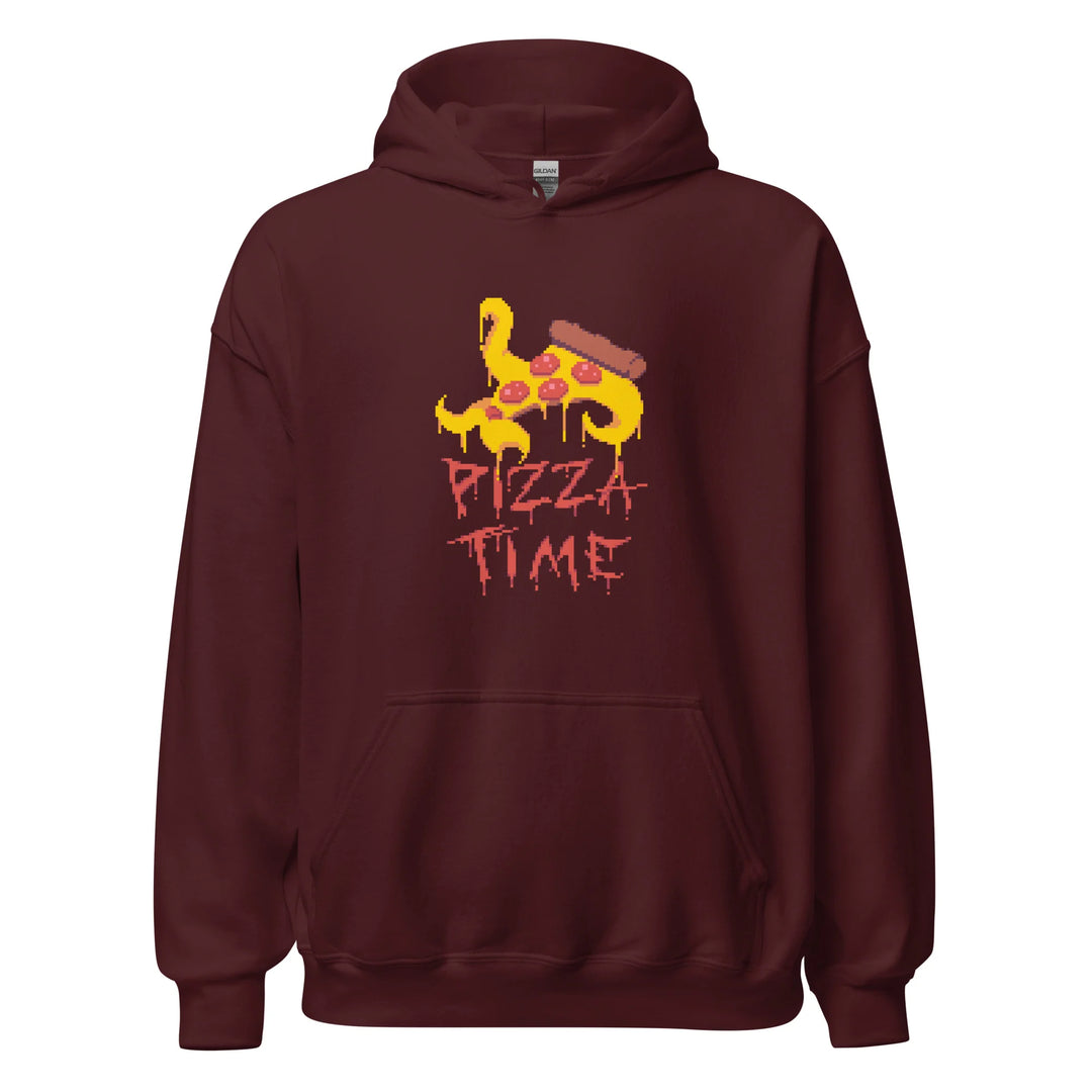 Pizza Time Lovecraft Unisex Hoodie maroon