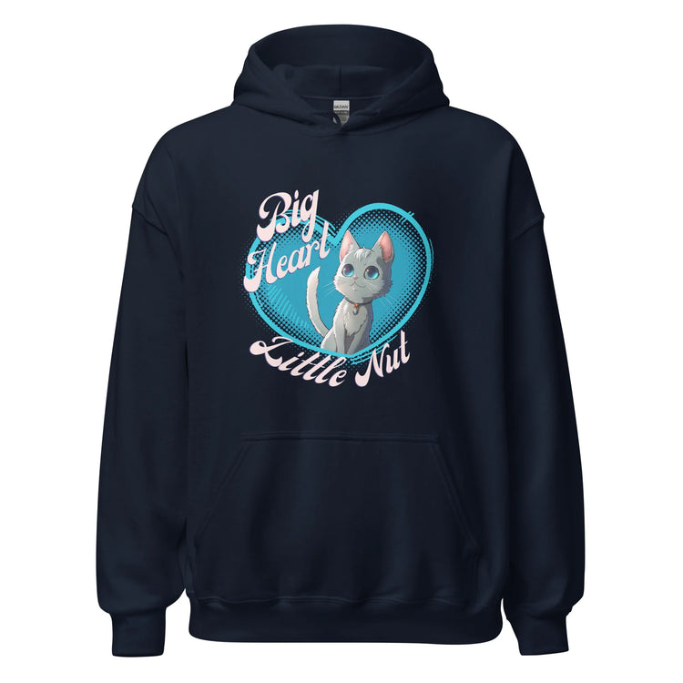 Big Heart, Little Nut Cat Unisex Hoodie navy