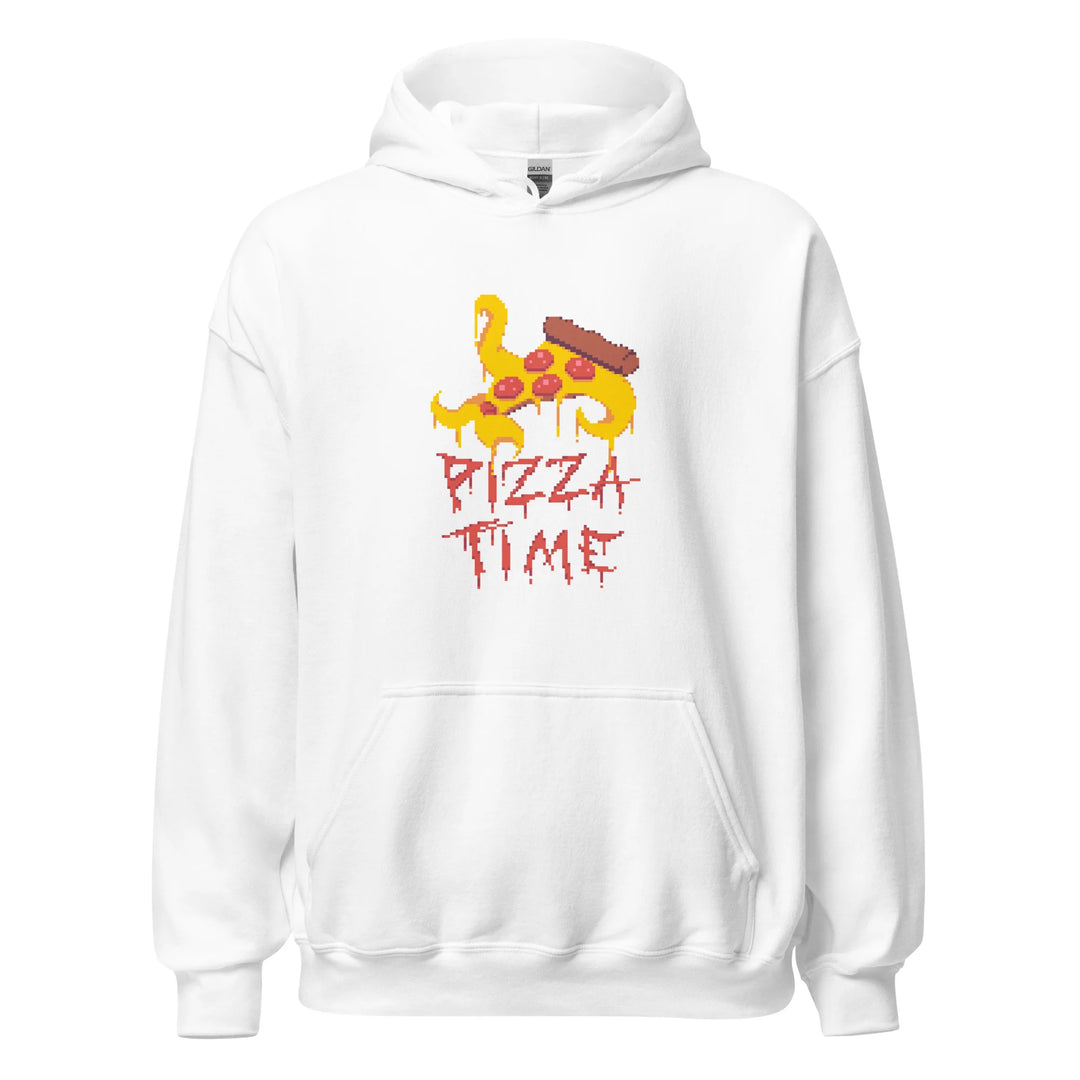 Pizza Time Lovecraft Unisex Hoodie white