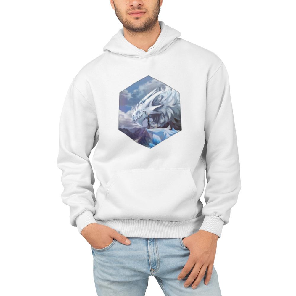 glacium hoodie white on model