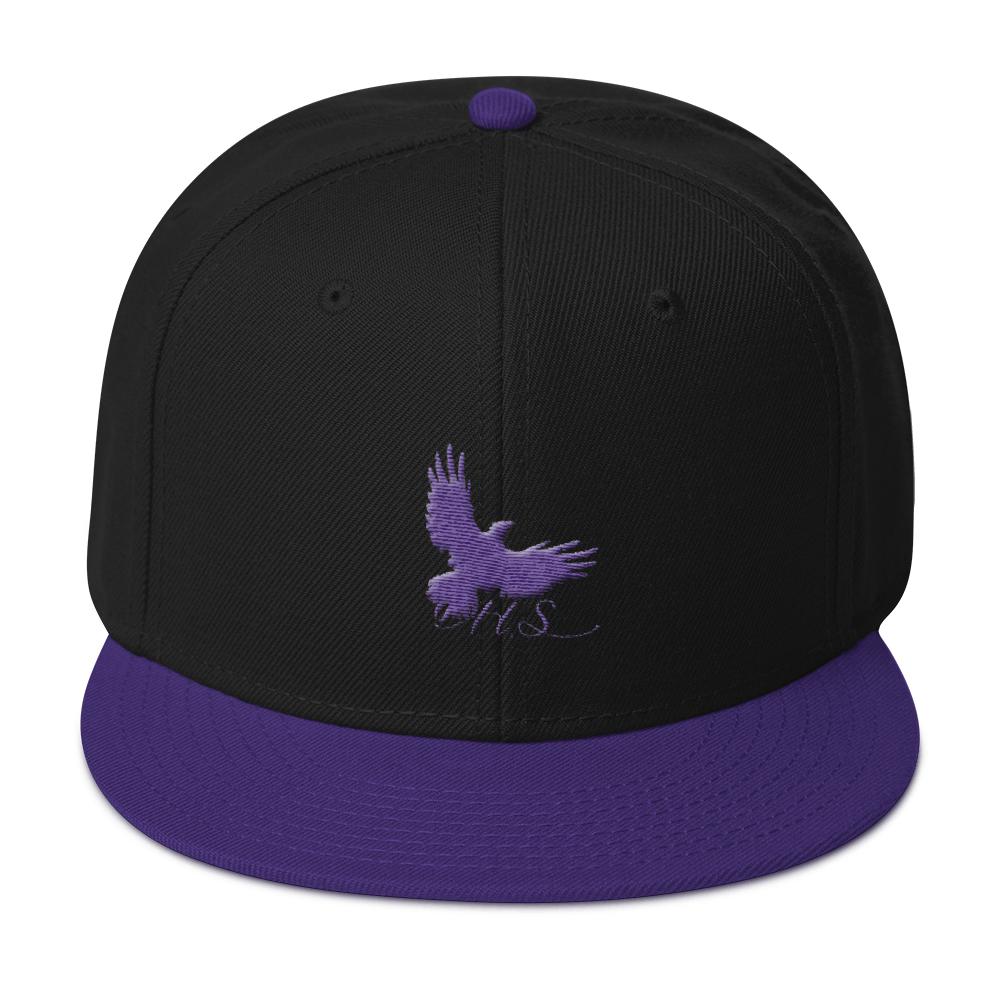 hs crow logo snapback hat purple