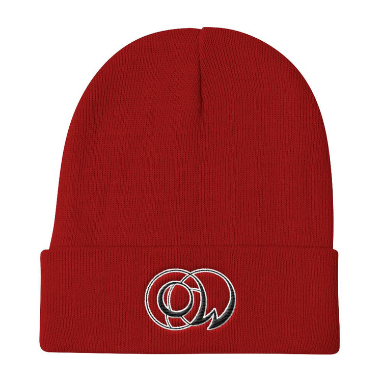 otherworlds inc beanie with logo red